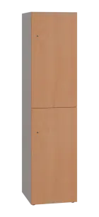 DOMINIT 42 úložná skříň 2-boxová, 1817x450x400 mm, korpus šedý, dvířka buk royal